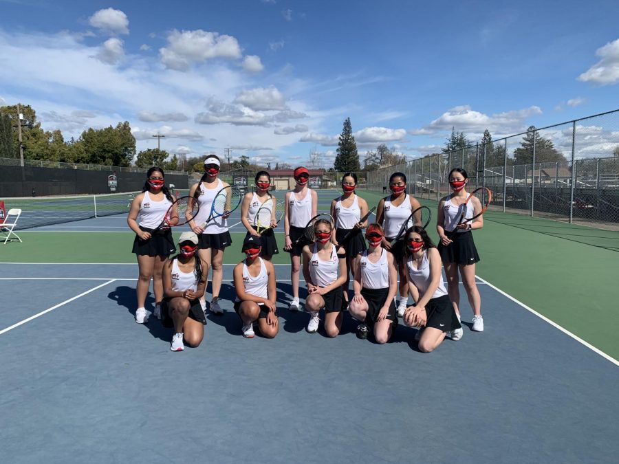 The 2020-21 Lincoln High School Girls Tennis Team