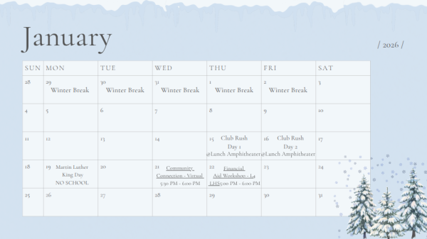 LHS January Calendar